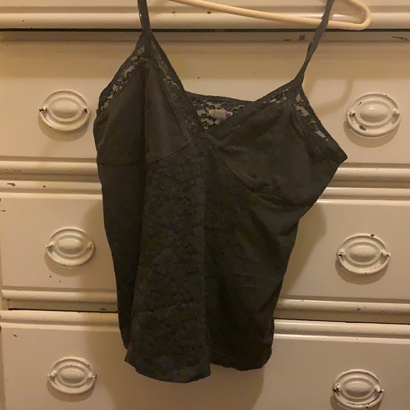Grey Lacy Tank Top - Picture 1 of 3